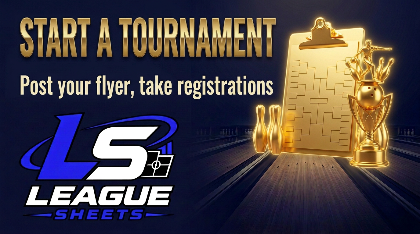 Start a tournament — post your flyer, take registrations